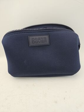Dagne Dover Navy Blue Neoprene Toiletry Pouch 8x4x4